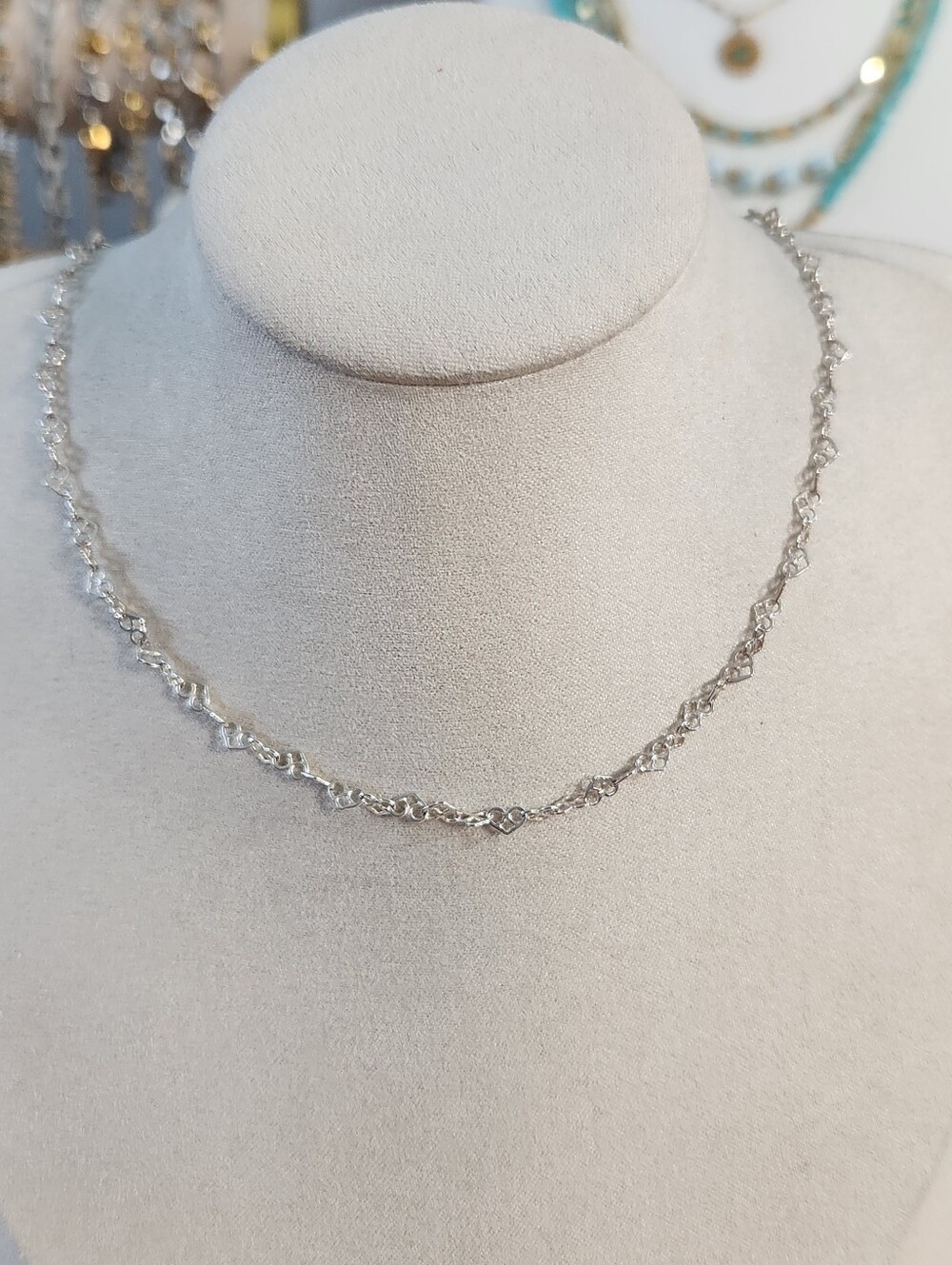 Sterling Silver Heart Link Chain